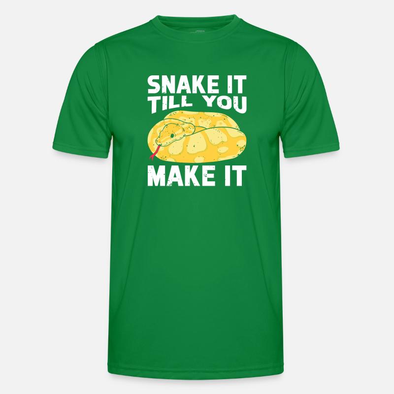 Banana Ball Python Snake It Till You Make It Männer Funktions-T-Shirt