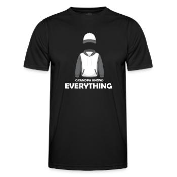Opa weiß alles Ruhestand Senior Humor Enkelkinder - Männer Funktions-T-Shirt - Schwarz - Vorne - AI Model Male 178 dark (178cm)
