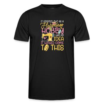 Passe-temps inoffensif - T-shirt sport Homme - noir - Devant - AI Model Male 178 dark (178cm)