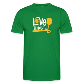 Dear Pickleball - Men's Functional T-Shirt - kelly green - Front - AI Model Male 178 dark (178cm)