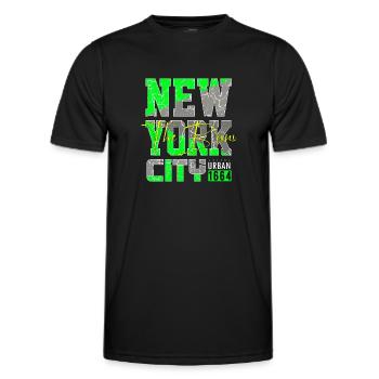 New York The Bronx USA America - Men's Functional T-Shirt - black - Front - AI Model Male 178 dark (178cm)