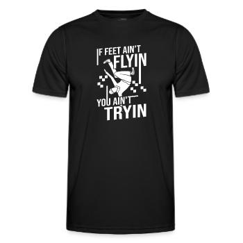 Breakdance Music Breaking BBoy Bgirl - Men's Functional T-Shirt - black - Front - AI Model Male 178 dark (178cm)