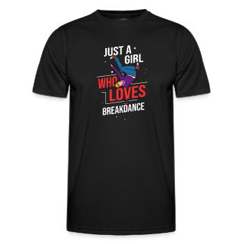Breakdance Music Breaking BBoy Bgirl - Men's Functional T-Shirt - black - Front - AI Model Male 178 dark (178cm)