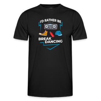 Breakdance Music Breaking BBoy Bgirl - Men's Functional T-Shirt - black - Front - AI Model Male 178 dark (178cm)