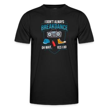 Breakdance Music Breaking BBoy Bgirl - Men's Functional T-Shirt - black - Front - AI Model Male 178 dark (178cm)