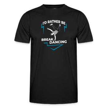 Breakdance Music Breaking BBoy Bgirl - Men's Functional T-Shirt - black - Front - AI Model Male 178 dark (178cm)