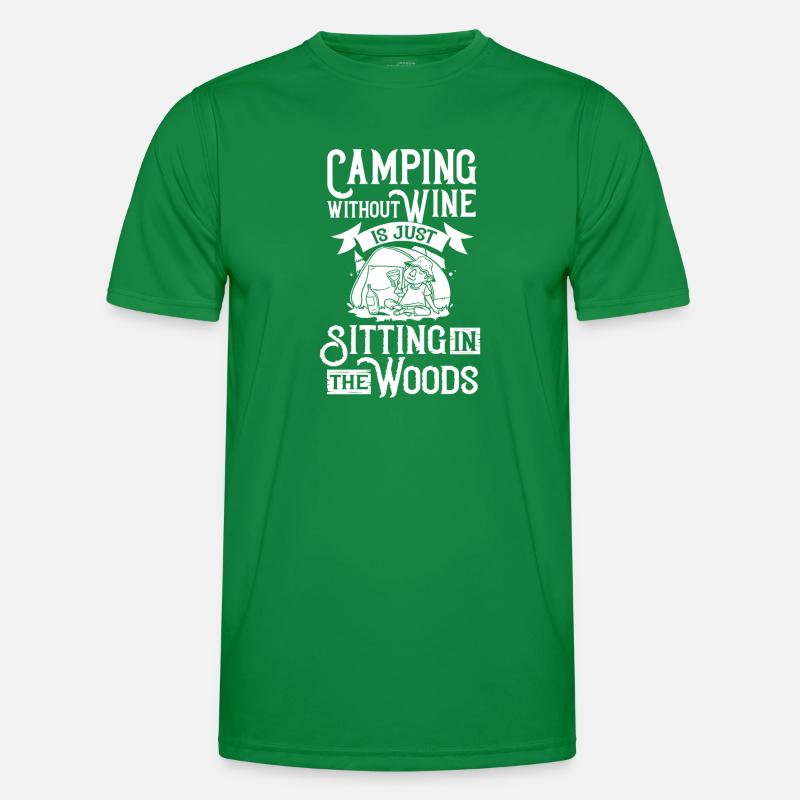 Camping Wein Trinker Anfänger Camper Wandern Männer Funktions-T-Shirt