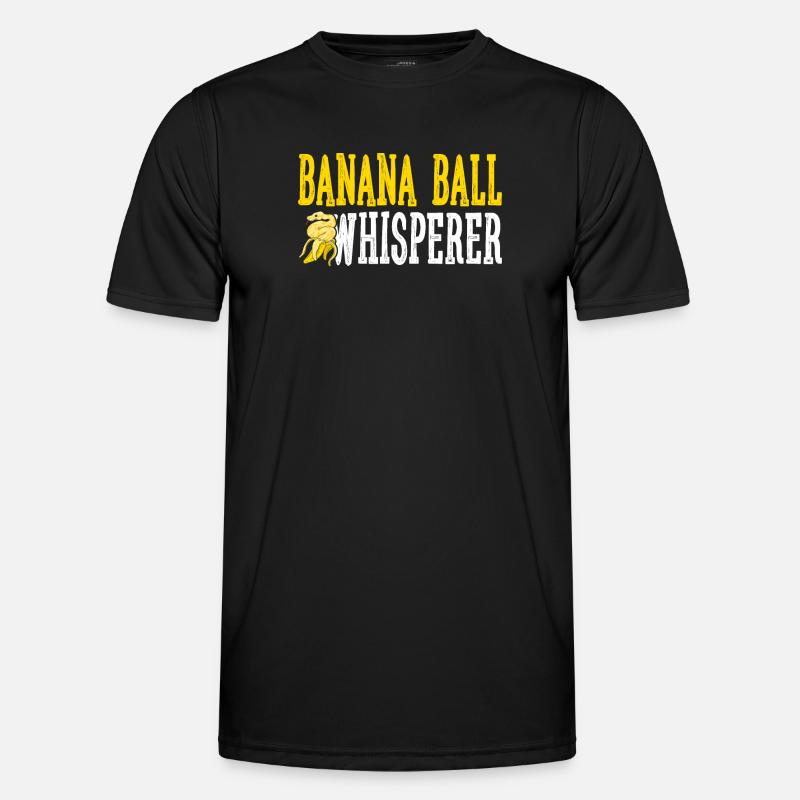 Banana Ball Python Flüsterer - Männer Funktions-T-Shirt - Schwarz