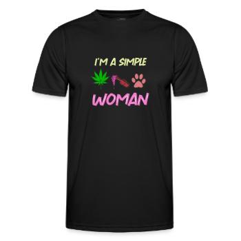 Cannabis - T-shirt sport Homme - noir - Devant - AI Model Male 178 dark (178cm)