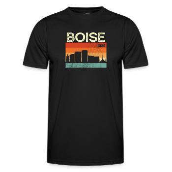 Boise Idaho - Men's Functional T-Shirt - black - Front - AI Model Male 178 dark (178cm)