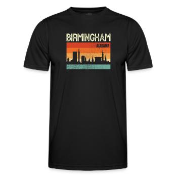 Birmingham (Alabama) - T-shirt sport Homme - noir - Devant - AI Model Male 178 dark (178cm)