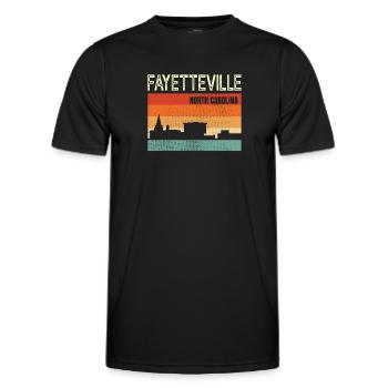Fayetteville North Carolina - Männer Funktions-T-Shirt - Schwarz - Vorne - AI Model Male 178 dark (178cm)