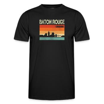 Baton Rouge Louisiana - Männer Funktions-T-Shirt - Schwarz - Vorne - AI Model Male 178 dark (178cm)