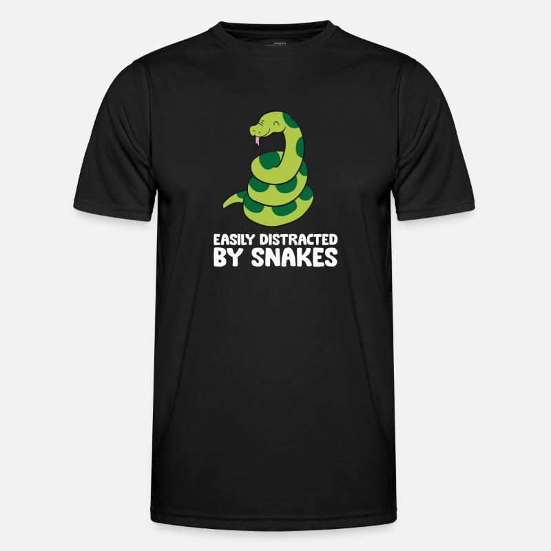 Easily Distracted By Snakes - Men's Functional T-Shirt - black