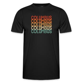 Kolumbus Georgia - Männer Funktions-T-Shirt - Schwarz - Vorne - AI Model Male 178 dark (178cm)