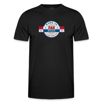 Lustiges Panama Panamaer Panamaerin Geschenk - Männer Funktions-T-Shirt - Schwarz - Vorne - AI Model Male 178 dark (178cm)