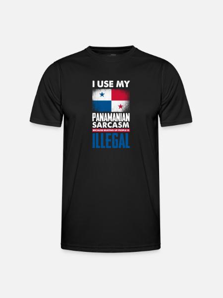 Funny Panama Panamanian Panamanian Gift - Men's Functional T-Shirt - black