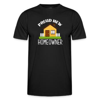 Homeowner Home Purchase Gift - Men's Functional T-Shirt - black - Front - AI Model Male 178 dark (178cm)
