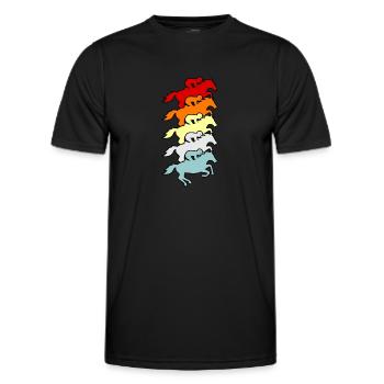 Reiter-lustiges Reiten-mädchen-geschenk - Männer Funktions-T-Shirt - Schwarz - Vorne - AI Model Male 178 dark (178cm)