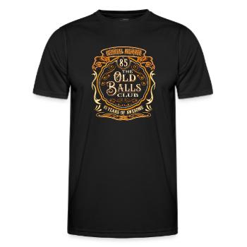 85 ans du Old Balls Club 85e anniversaire - T-shirt sport Homme - noir - Devant - AI Model Male 178 dark (178cm)