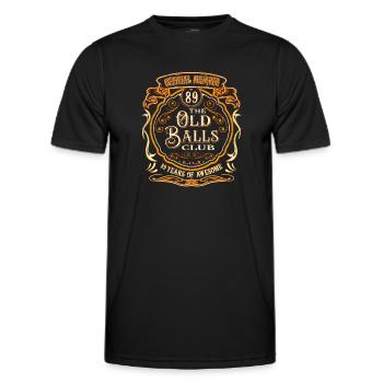 89 ans du club des vieilles balles 89e anniversaire - T-shirt sport Homme - noir - Devant - AI Model Male 178 dark (178cm)