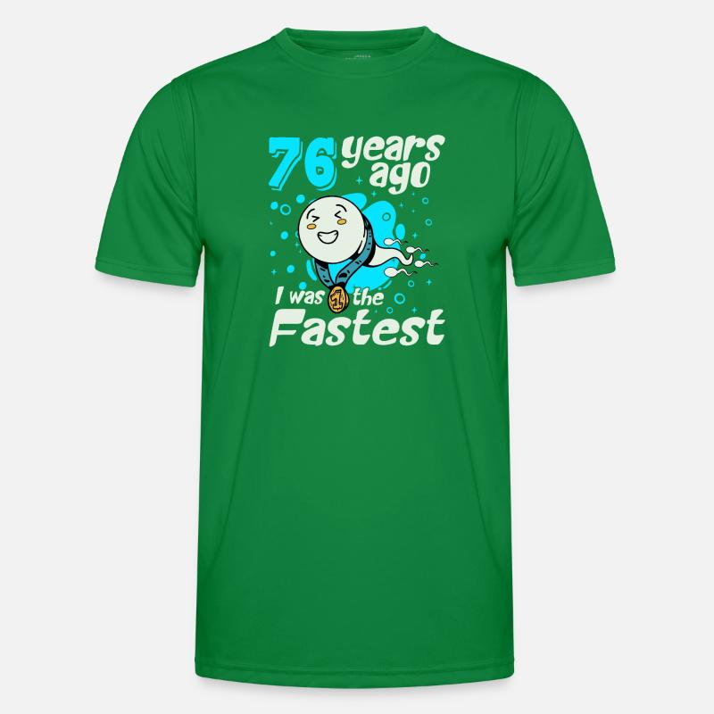 Il y a 76 ans, j’étais le plus rapide 76e anniversaire T-shirt sport Homme