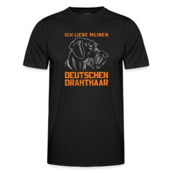 Hund Hundebesitzer - Männer Funktions-T-Shirt - Schwarz - Vorne - AI Model Male 178 dark (178cm)