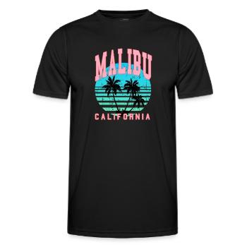 malibu palmen California - Männer Funktions-T-Shirt - Schwarz - Vorne - AI Model Male 178 dark (178cm)