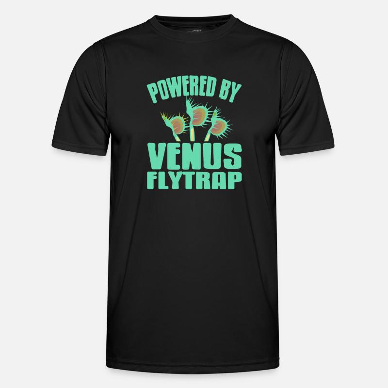 Powered By Venus Flytrap Cool Carnivorous Plant Men's Functional T-Shirt