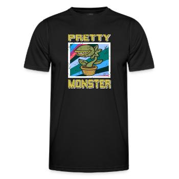 Pretty Monster Retro Vintage Plantes Carnivores - T-shirt sport Homme - noir - Devant - AI Model Male 178 dark (178cm)