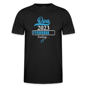 Ich werde Opa 2023 Loading Schwangerschaft - Männer Funktions-T-Shirt - Schwarz - Vorne - AI Model Male 178 dark (178cm)