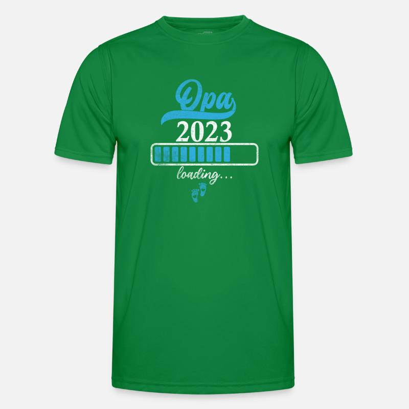 Ich werde Opa 2023 Loading Schwangerschaft Männer Funktions-T-Shirt