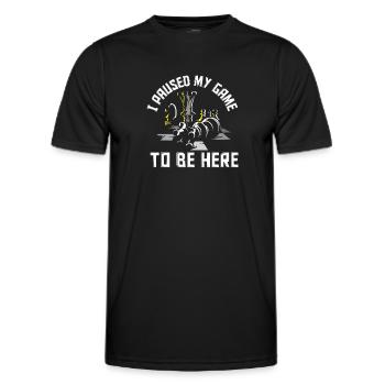 Lustiges Schach Spieler Schachspieler Geschenk - Männer Funktions-T-Shirt - Schwarz - Vorne - AI Model Male 178 dark (178cm)