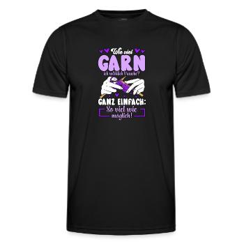 Häkeln - Männer Funktions-T-Shirt - Schwarz - Vorne - AI Model Male 178 dark (178cm)