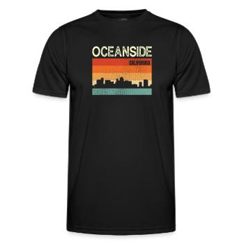 Côté océan - T-shirt sport Homme - noir - Devant - AI Model Male 178 dark (178cm)