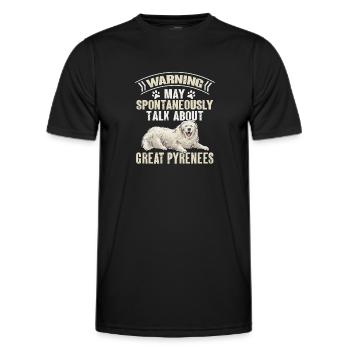 Great Pyrenean Dog Pyrenees - Men's Functional T-Shirt - black - Front - AI Model Male 178 dark (178cm)