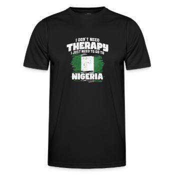 Nigeria - Männer Funktions-T-Shirt - Schwarz - Vorne - AI Model Male 178 dark (178cm)