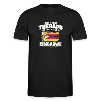 Zimbabwe - T-shirt sport Homme - noir - Devant - AI Model Male 178 dark (178cm)