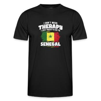 Sénégal - T-shirt sport Homme - noir - Devant - AI Model Male 178 dark (178cm)