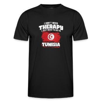 Tunisie - T-shirt sport Homme - noir - Devant - AI Model Male 178 dark (178cm)