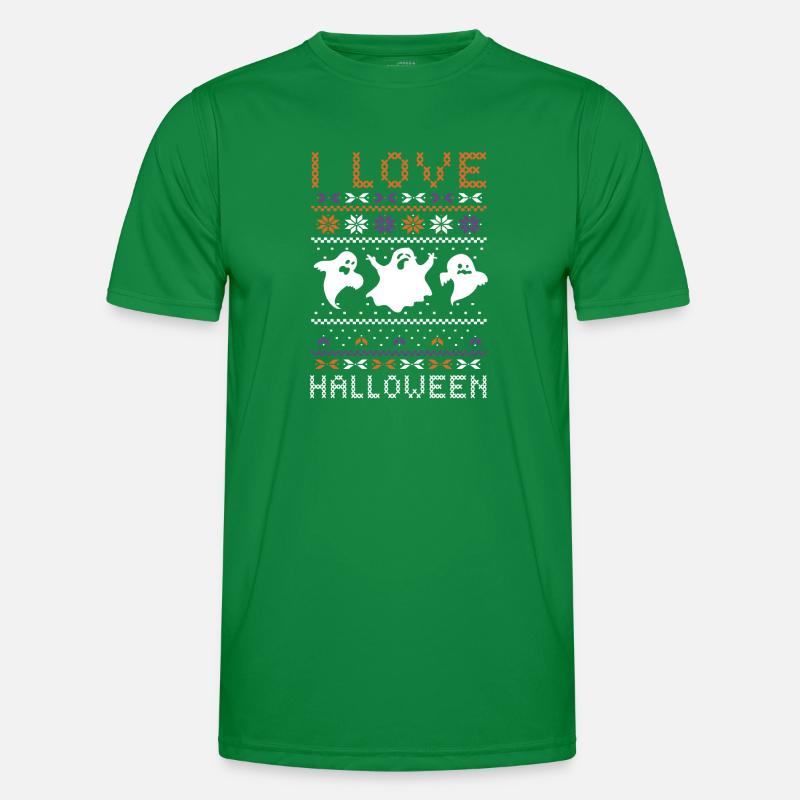 Stitch Pattern Ghost Creatures Love Halloween T-shirt sport Homme