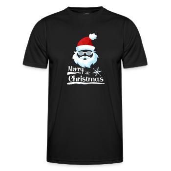 Santa Claus Christmas Greetings - Men's Functional T-Shirt - black - Front - AI Model Male 178 dark (178cm)