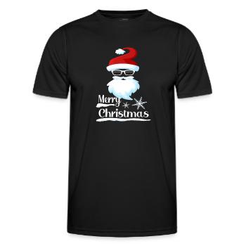 Merry Christmas - Men's Functional T-Shirt - black - Front - AI Model Male 178 dark (178cm)