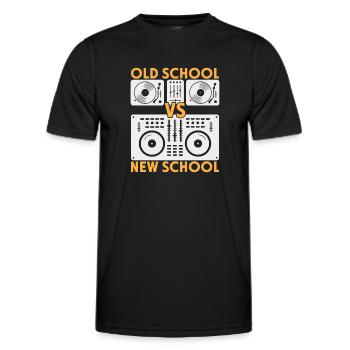 Old School Dj Vs New School Dj - Men's Functional T-Shirt - black - Front - AI Model Male 178 dark (178cm)