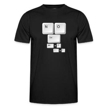 Kein Strg @ alle Tastatur Witz - Männer Funktions-T-Shirt - Schwarz - Vorne - AI Model Male 178 dark (178cm)