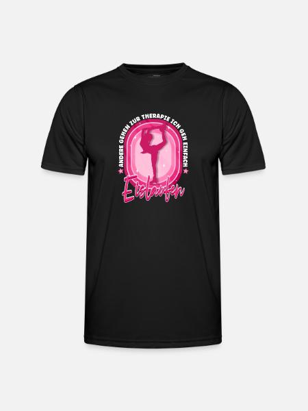 Eislaufen - Männer Funktions-T-Shirt - Schwarz