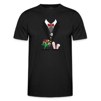 Drôle de costume de magicien pour Halloween - T-shirt sport Homme - noir - Devant - AI Model Male 178 dark (178cm)