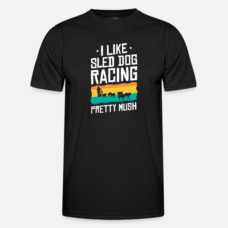 Dog Sledding | Mushing - Men's Functional T-Shirt - black