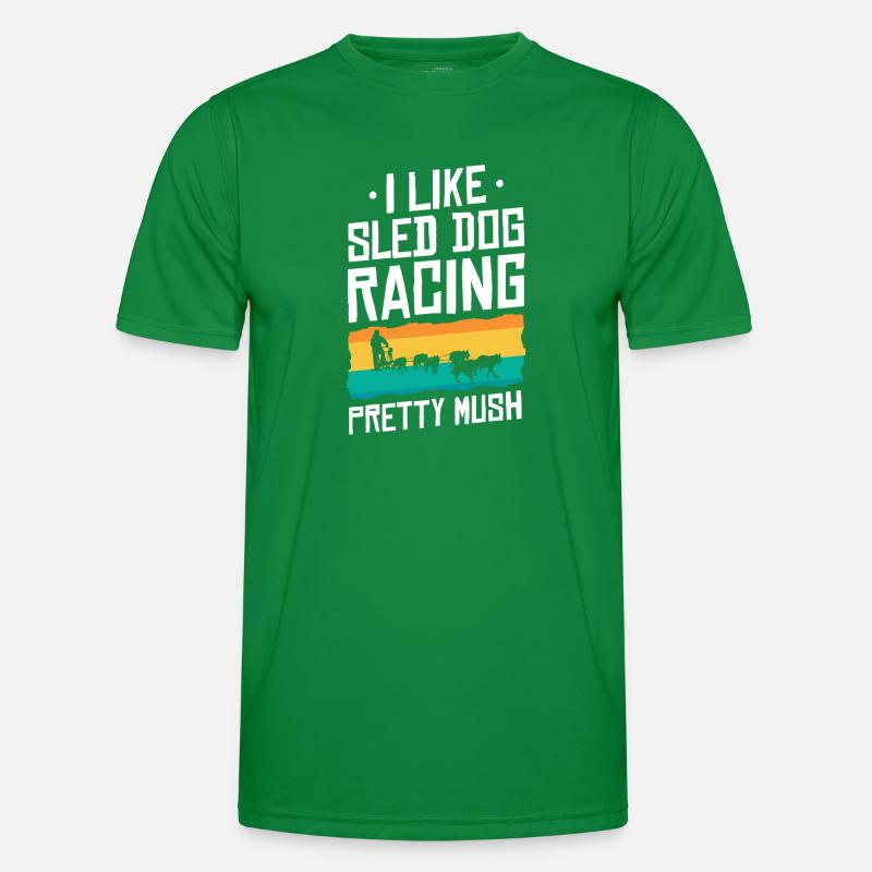 Dog Sledding | Mushing Men's Functional T-Shirt