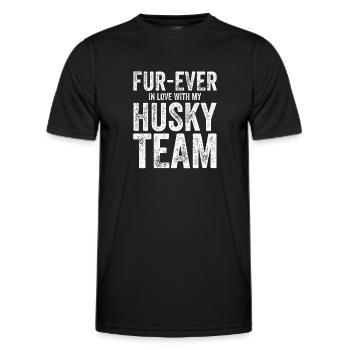 Dog Sledding | Mushing - Men's Functional T-Shirt - black - Front - AI Model Male 178 dark (178cm)